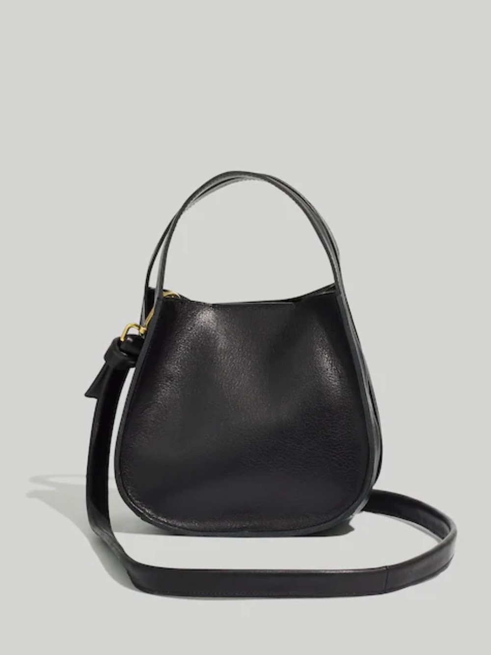 Madewell The Sydney Crossbody Bag Black Leather Over Shoulder Pockets